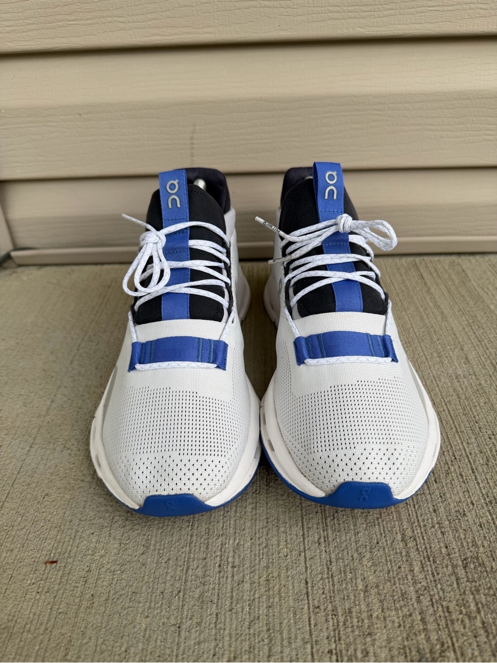 On Cloud Cloudnova White Cobalt Running Shoes Womens Size 10 White Blue 26.98983 - Picture 7 of 12